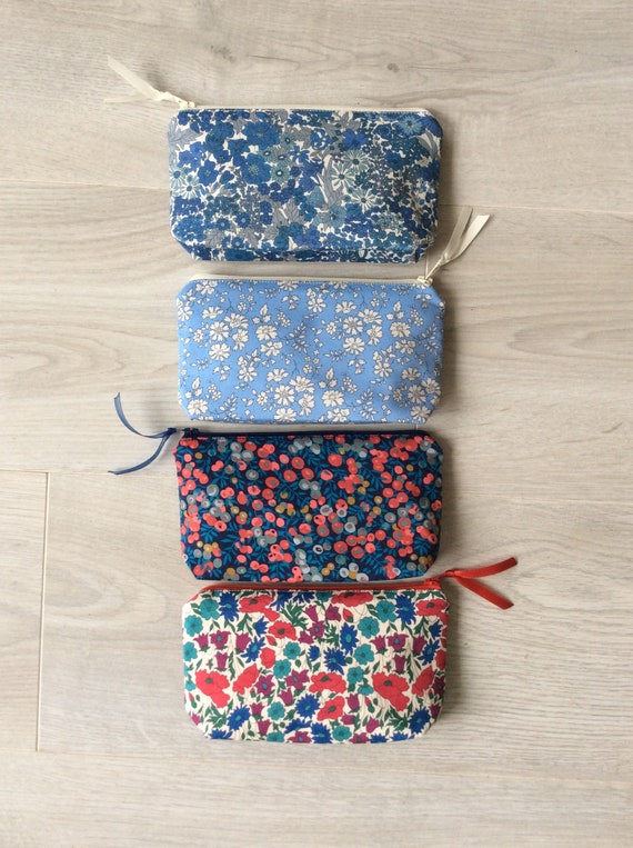 Small Liberty Pencil Case, Makeup Bag, Bag Kit, Small Pencil Case 