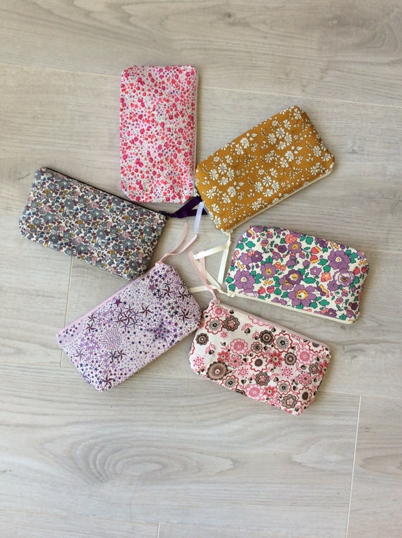 Small Liberty Pencil Case, Makeup Bag, Bag Kit, Small Pencil Case 