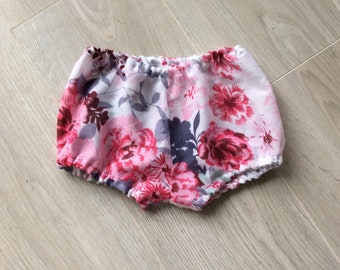 Bloomer, bloomer para bebé, cubrepañal, pantalones abullonados, 100% algodón, cubrepañal, listo para enviar