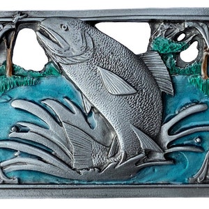 Leaping Fish Belt Buckle in Presentation Box