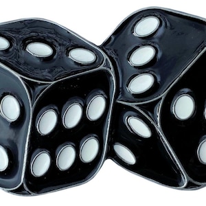 Lucky Dice zwarte riemgesp in presentatiedoos