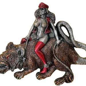 Rat Girl Belt Buckle with Presentation Box