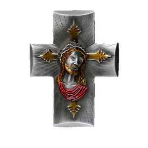 Fivela de cinto com cruz de Jesus