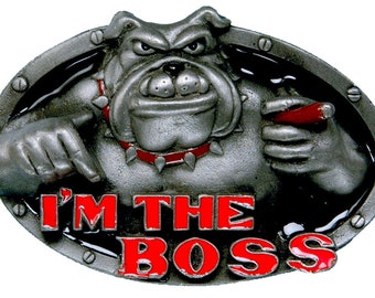 I'm The Boss Belt Buckle with Presentation Box