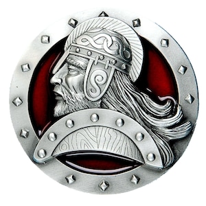 Viking Head Belt Buckle with Presentation Box
