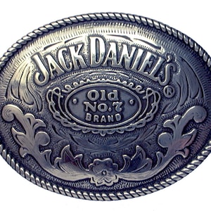 Fibbia per cintura ovale Rodeo di Jack Daniels con scatola di presentazione