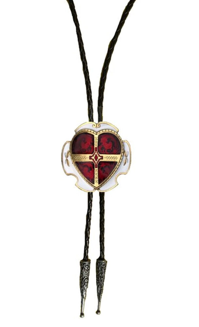 Heart Bolo and Leather Tie complete Etsy