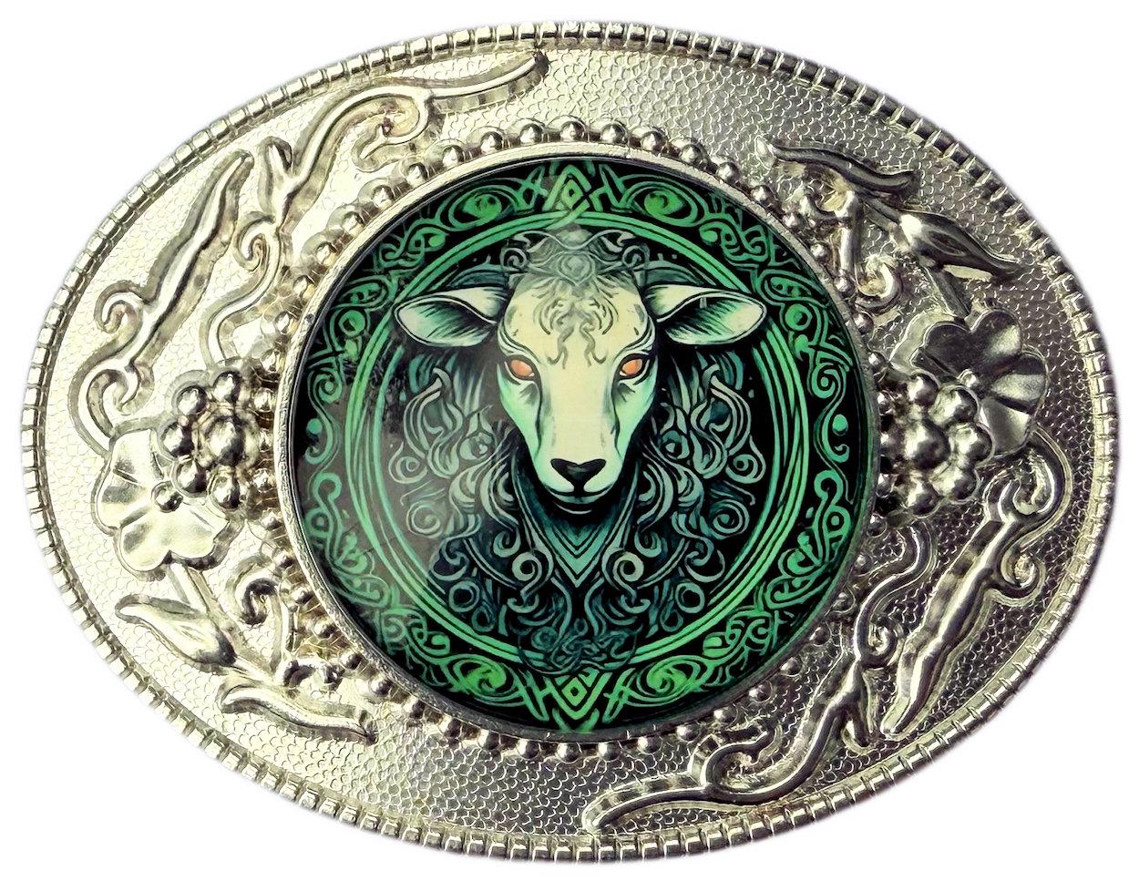 VINTAGE RAM BELT Buckle Aries Zodiac Black Gold Tone Enamel Vintage Brass Aries Belt Buckle! Happy Birthday to a lucky  main image 2