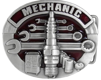 Mechanic Tradesman Metal Belt Buckle 