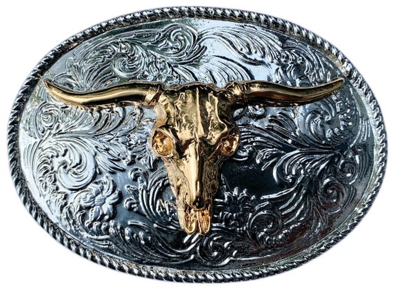 Bull belt buckle discount