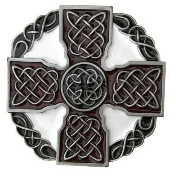 Boucle de ceinture croix celtique avec boîte de présentation