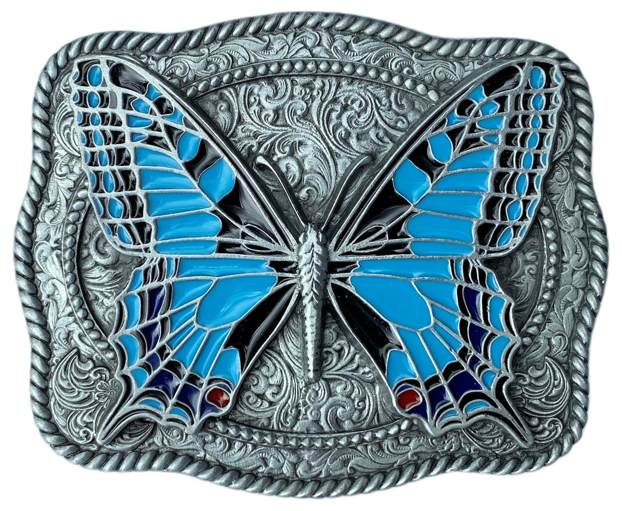 Blue butterfly ? butterfly baby doll belt Neon Blue ? Butterfly Flower Power waist Belt (one of a  main image 4