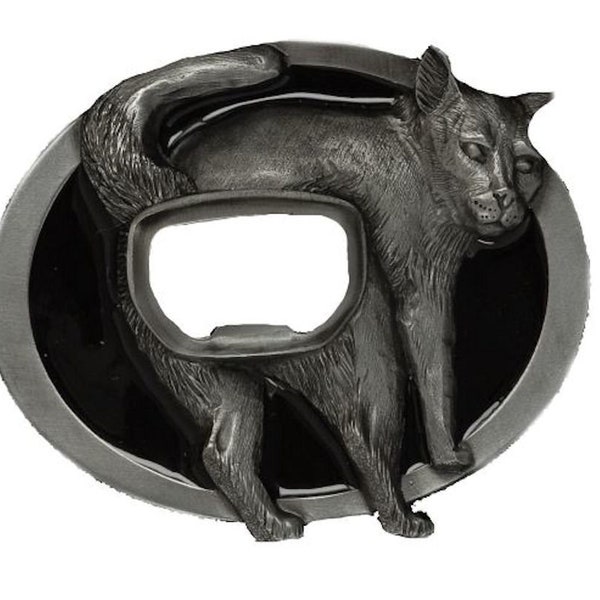 Cat Bottle Opener Belt Buckle