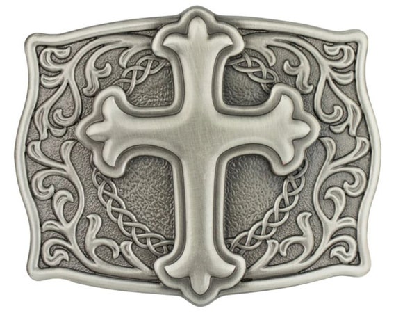 Cross Western Trophy Belt Buckle with Presentation Box