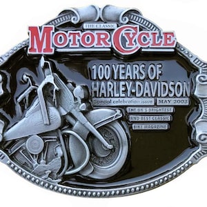 100 Years of Harley Davidson Belt Buckle with Presentation Box