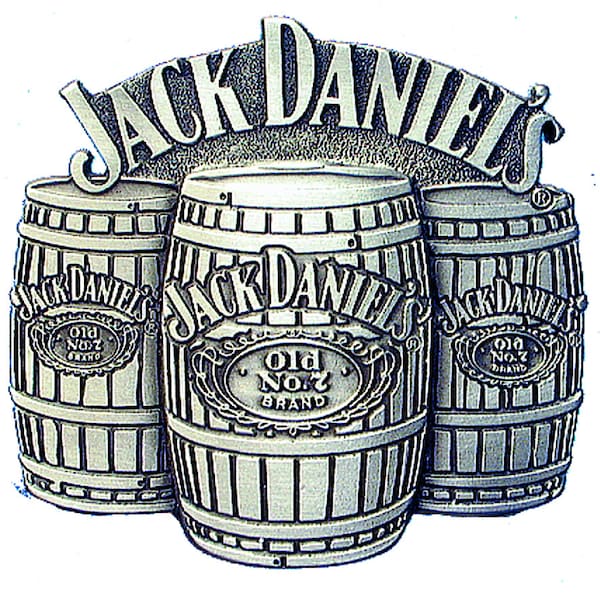 Jack Daniels 'Barrels' Belt Buckle Officially Licensed Product with Presentation Box