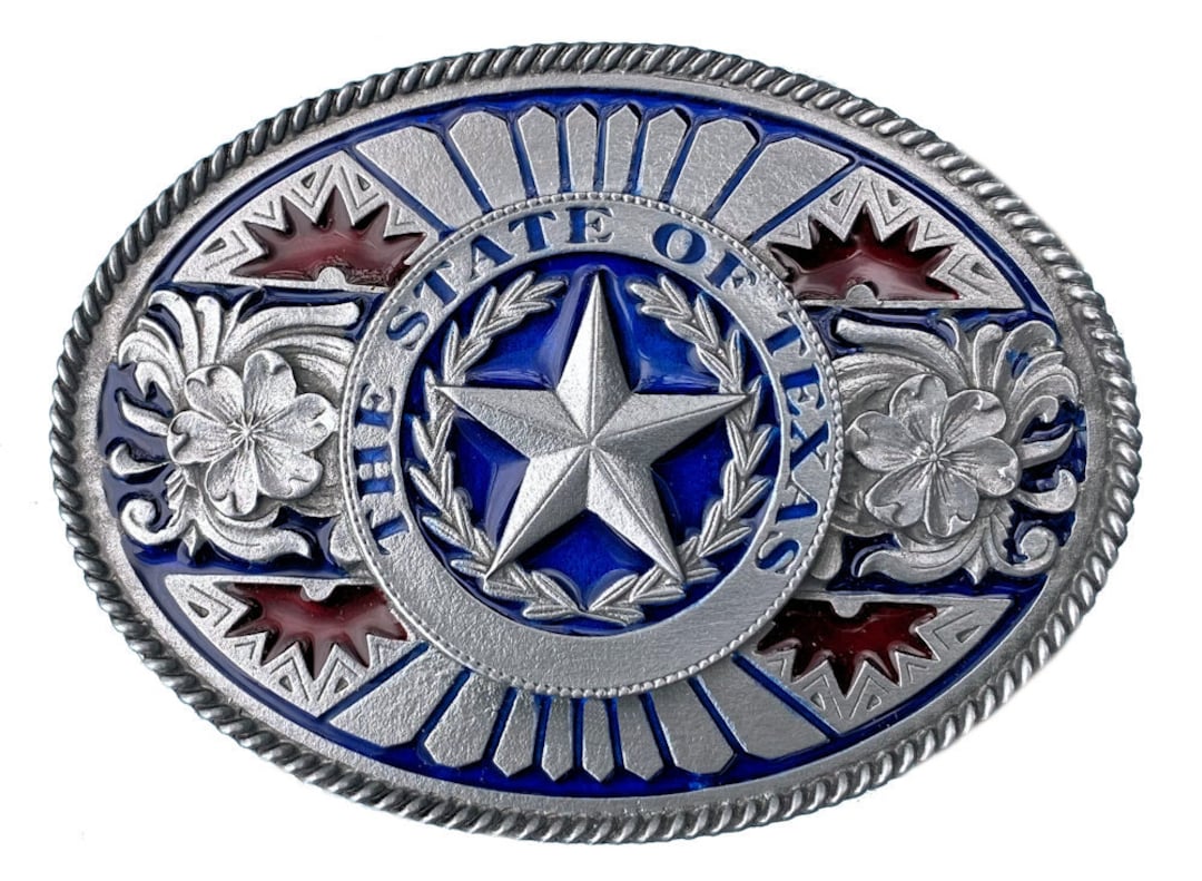 The State of Texas Belt Buckle With Presentation Box Etsy