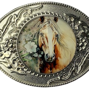 Horse Western Cowboy Equestrian Belt Buckle in Gift Box