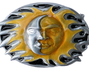 Sun and Moon Belt Buckle in Presentation Box