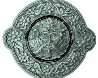 Keltische Gürtelschnalle ""Green Man"" in Geschenkbox."