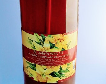 St John&#39;s wort oil 900ml Hypericum Perforatum Hellas Herbs Greek Product