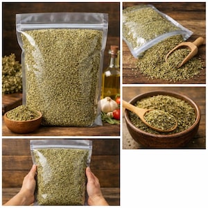 Greek Oregano 900g | Wild Mountain Oregano AAA Grade | Premium Dried Herbs for Cooking | Natural, Aromatic, Bulk