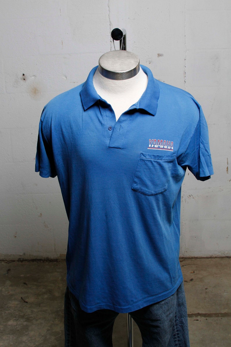 Vintage 80/'s Yamaha Motorcycles Polo Shirt RARE Soft XL 0220