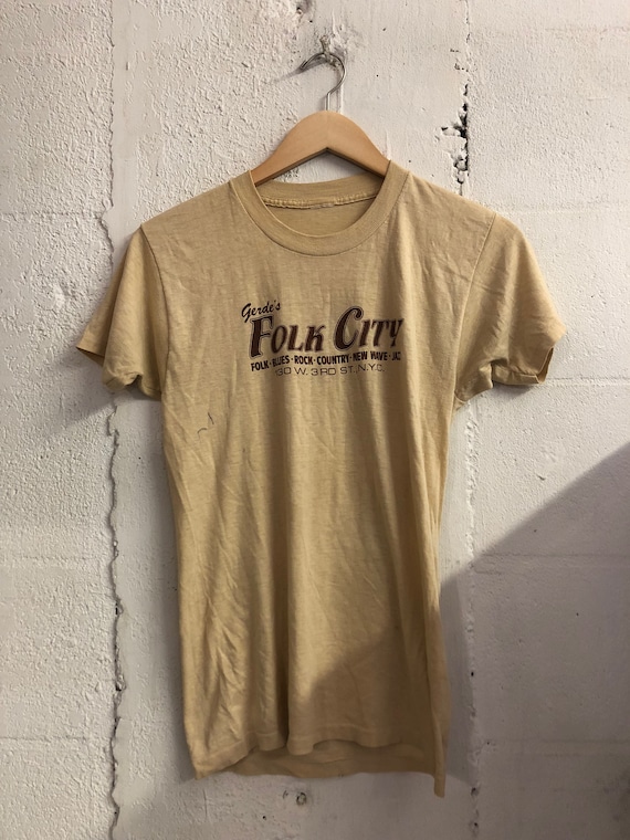 Vintage 70's Gerde's Folk City Location T-Shirt. S