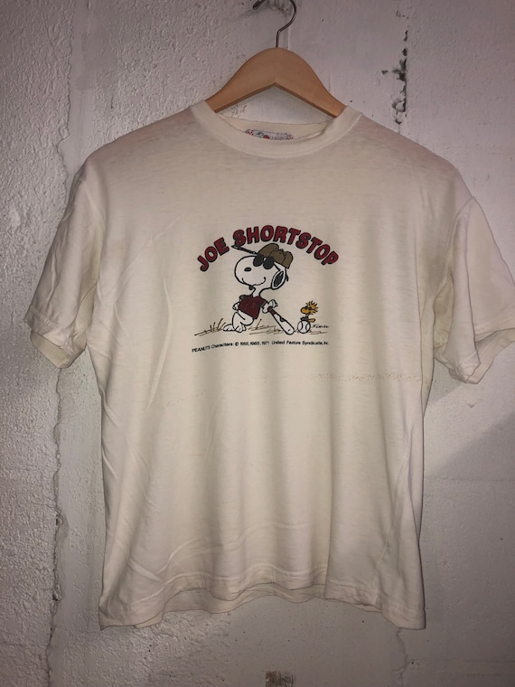 Vintage 80s Snoopy 'Joe Shortstop' Baseball T-Shir
