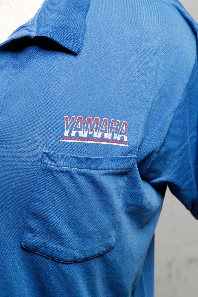 Vintage 80/'s Yamaha Motorcycles Polo Shirt RARE Soft XL 0220