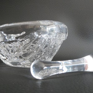 Kristall-Stößel-Aschenbecher – signiert DAUM 1950–1960