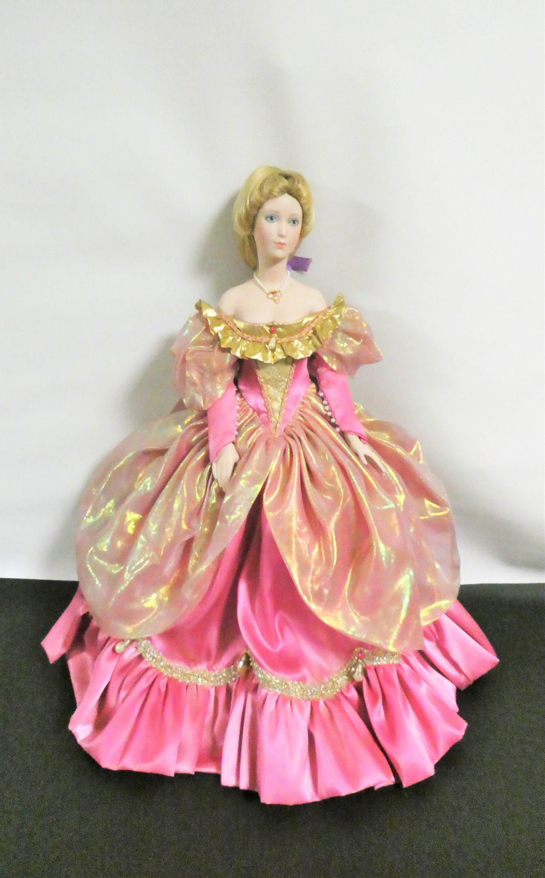 POUPEE PORCELAINE FRANKLIN HEIRLOOM DOLLS cendrillon 1987 hauteur 47cm