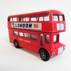 Vintage red London bus 1970 - 1980 scale model