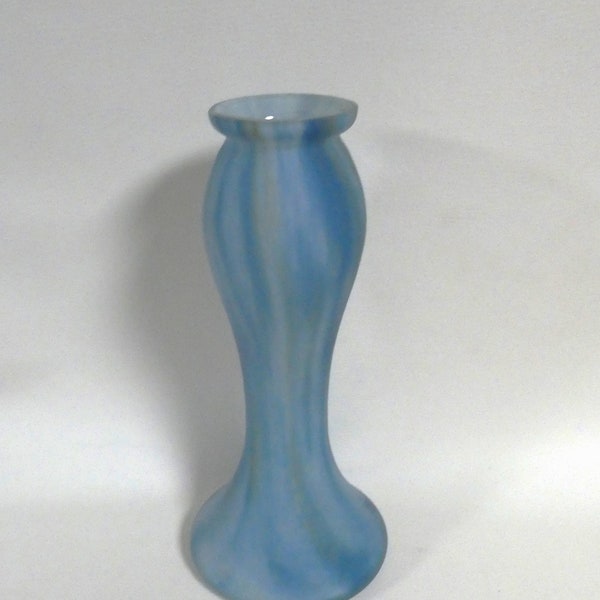 Grand  pied de lampe vase en pâte de verre signé VIANNE  - 1930