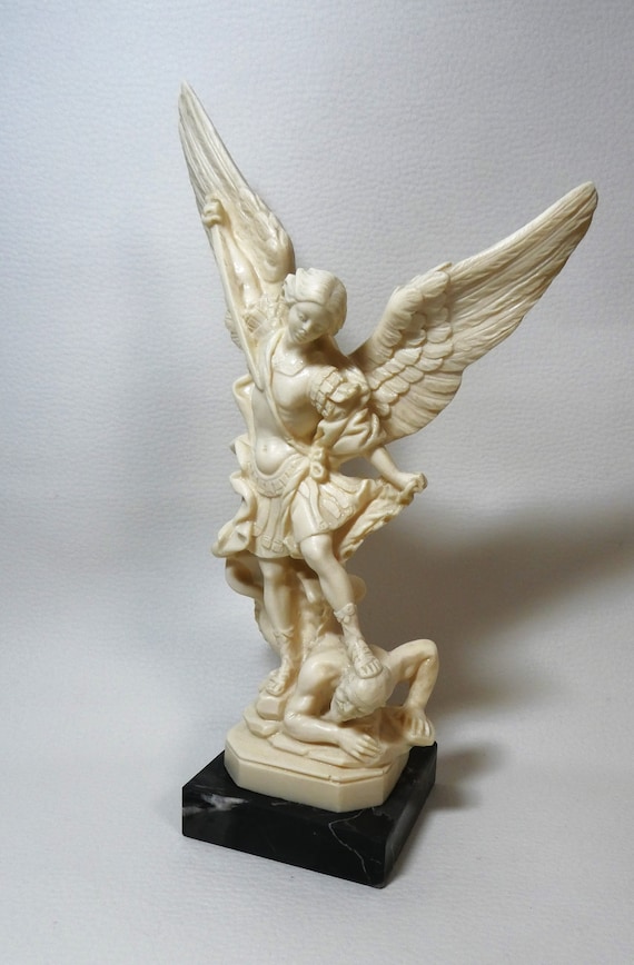 Statue of A SANTINI St Michel the Victory of Good Over Evil 1950