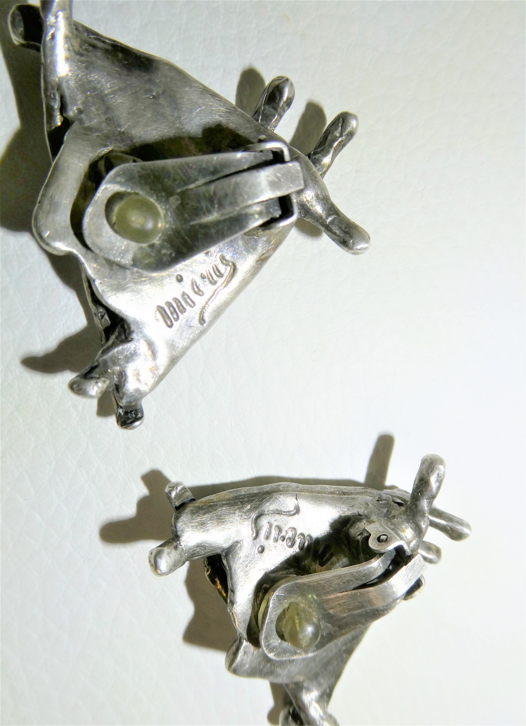 Boucles D'oreilles Vintage Micris - Années 80 - Doré - Occasion Parfait état