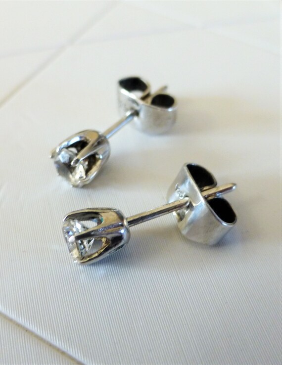 Boucles D'oreilles Anciennes En Argent Massif 925 Avec Quartz Rutilé - Dormeuses, Pendantes