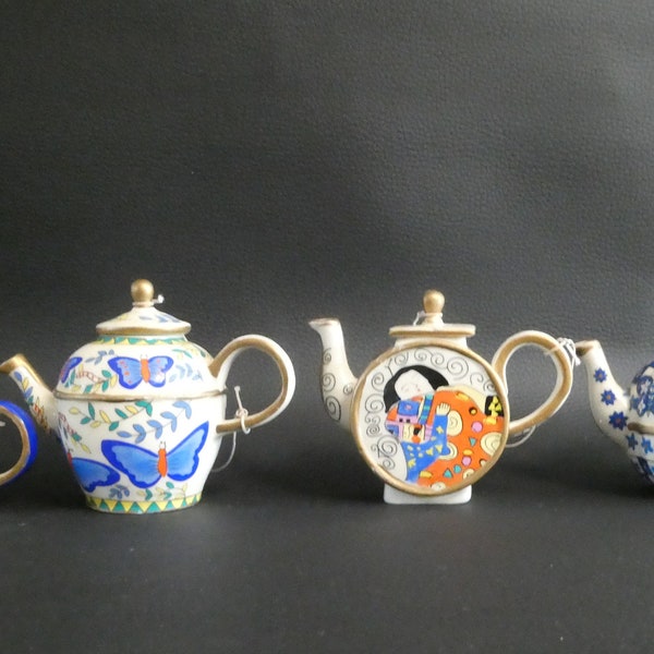 Ensemble de Mini théières en porcelaine de collection - Année 2000