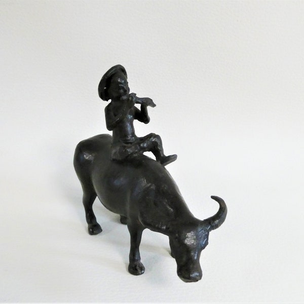 ancienne figurine en bronze asiatique 1950