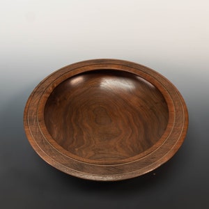 Handcrafted Walnut Bowl, Artisan-Carved Wood Dish, Decorative Centerpiece, Kitchen Table Decor, Unique Home Accents Rustic Serving Bowl 0324