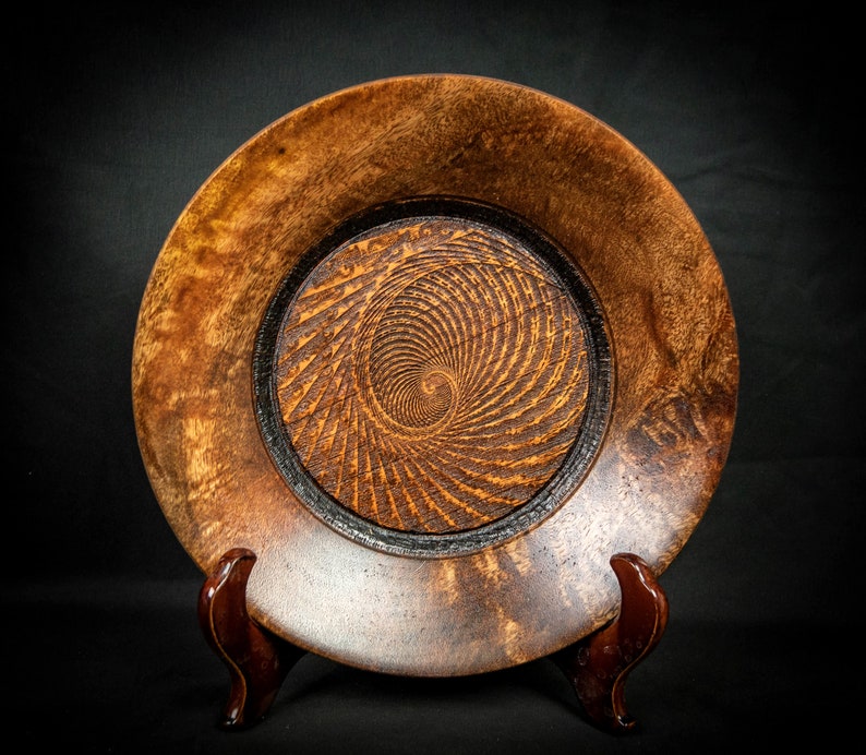 Unique Mango Wood Plate Bowl With Laser Engrave Bottom 2145 Etsy