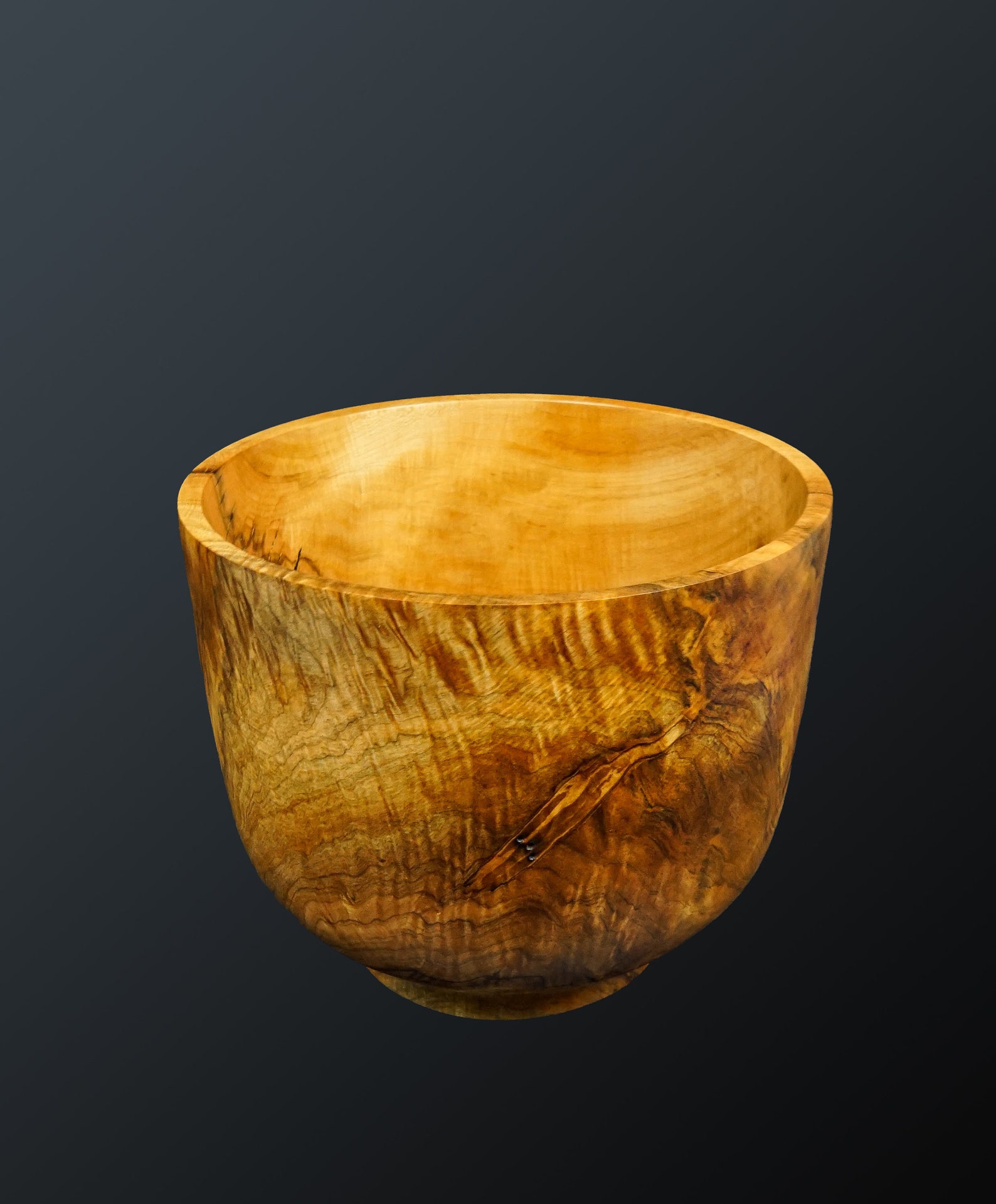 Unique Turned Wooden Bowl Quilted Spalted Maple 2154 Etsy