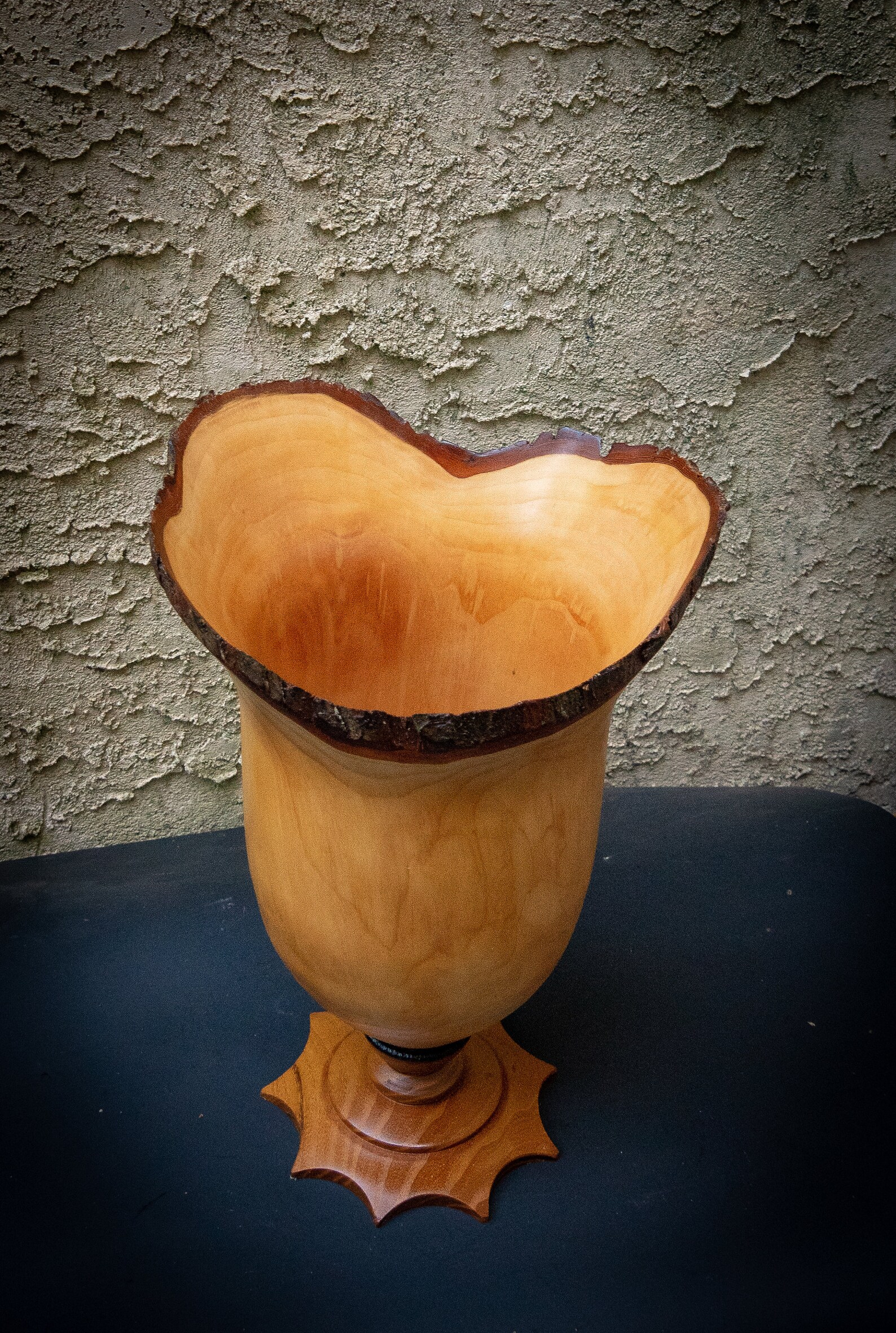 Apple Natural Edge Live Edge Vase Goblet Bowl Wooden Vase Hand Etsy