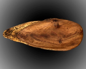 Unique Spalted Oak Crotch Bowl Handcrafted Footed Wooden Centerpiece Artisan Carved Rustic Home Decor Natural Wood Serving Dish 2329