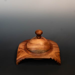 Handgefertigte Honduras Mahagoni Quadratische Box - Eleganter Schmuckhalter - Handwerker Holzbehälter Erbstück Qualität Andenken Einzigartige Geschenkidee 2269
