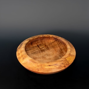 Handcrafted Fantastic grain Maple Wood Bowl, Tray Elegant Centerpiece for Rustic Home Decor, Natural Wood Serving Dish, Artisan 2406