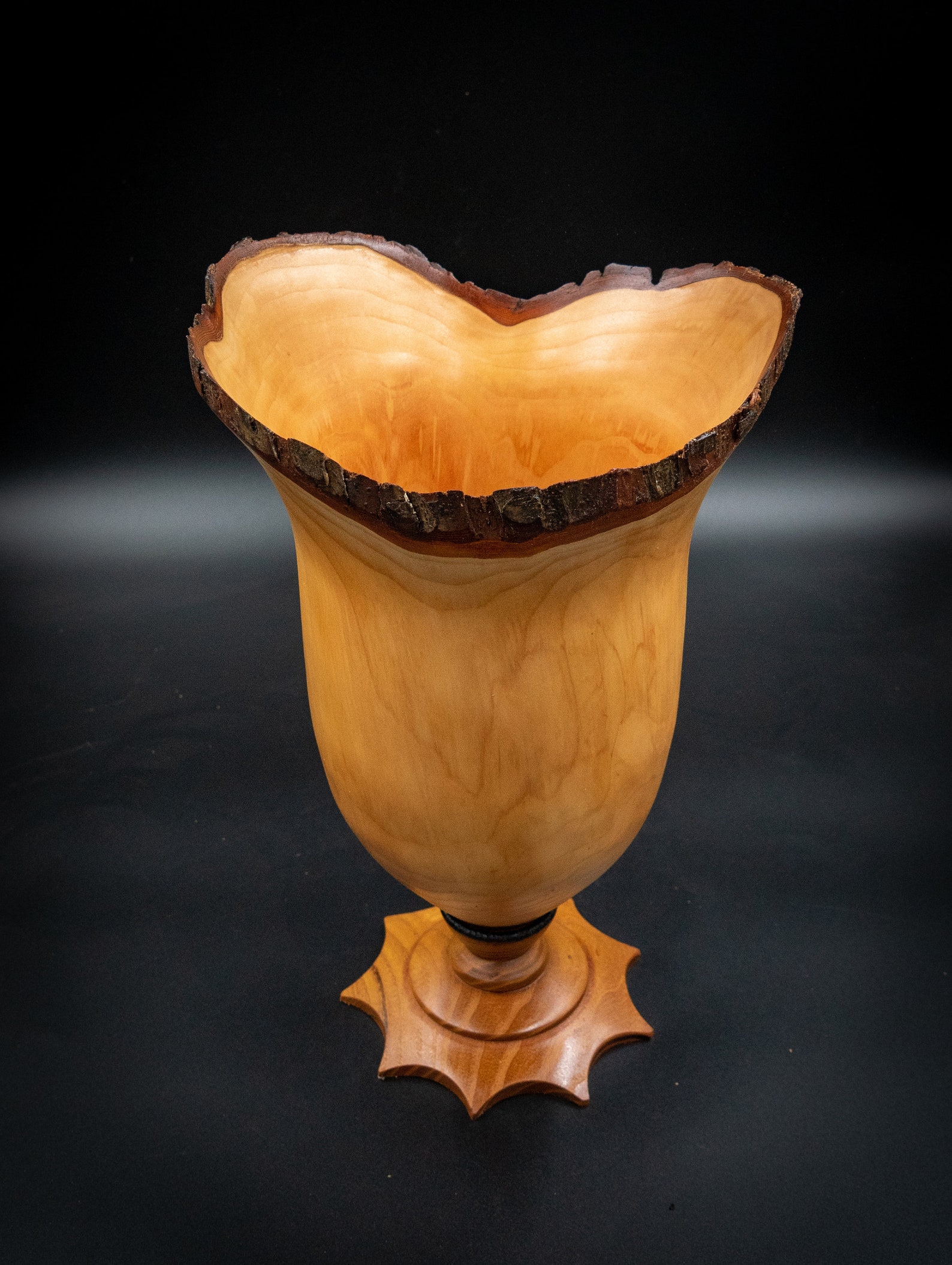 Apple Natural Edge Live Edge Vase Goblet Bowl Wooden Vase Hand Etsy