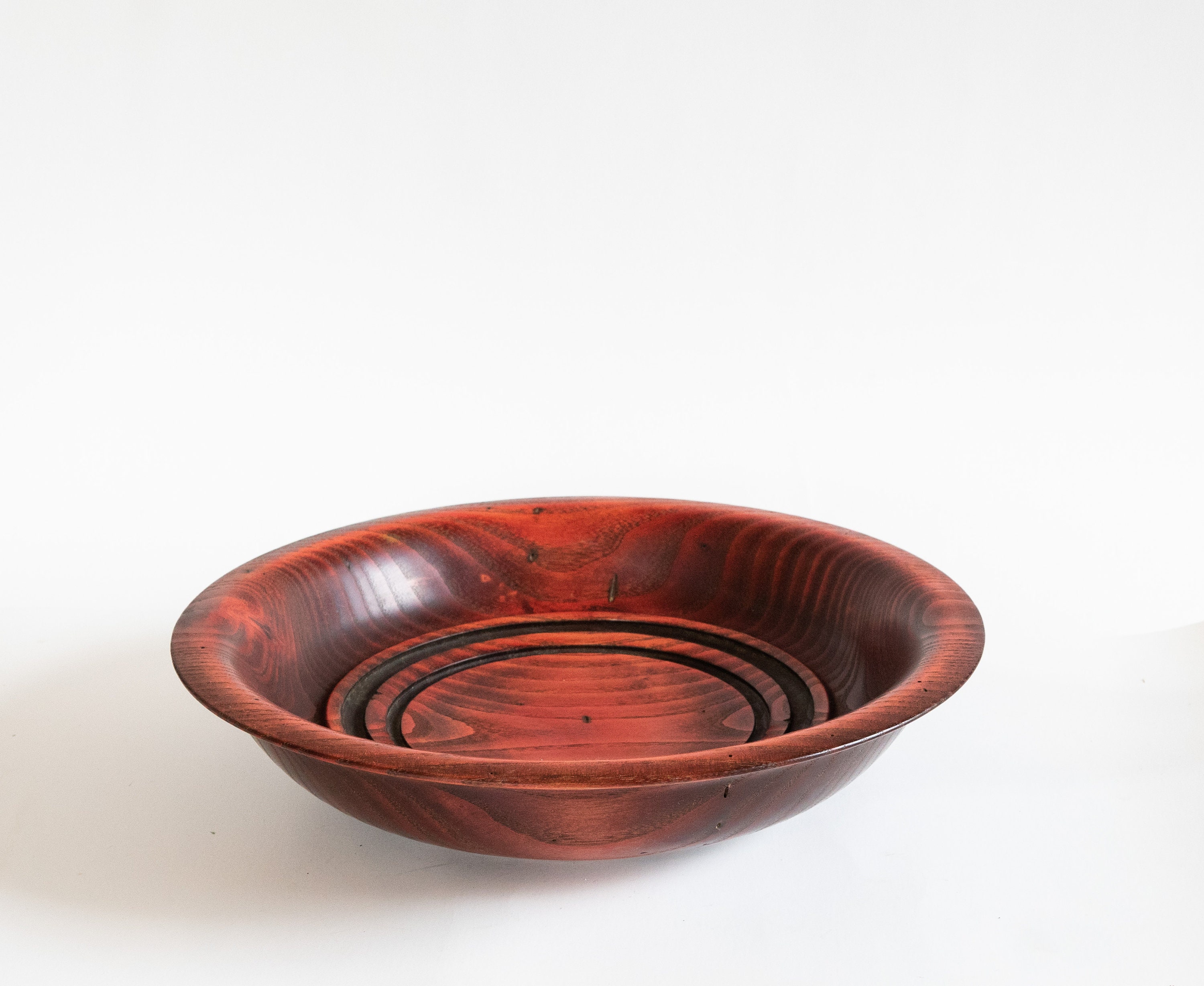 Unique Turned Stained Ash Wood Bowl Handmade Bowl Natural Home Etsy UK