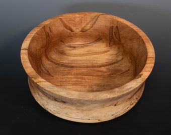 Handcrafted Maple Wood Bowl - Centerpiece for Rustic Home Decor, Natural Wood Serving Dish, Unique Salad Bowl, Artisan Kitchenware 2302