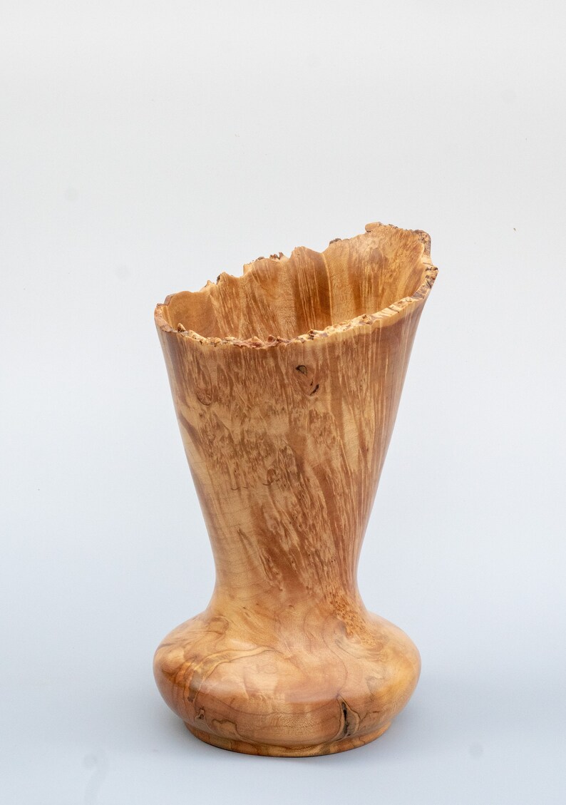 Maple burl Natural edge Live edge vase Wooden vase Hand made Etsy